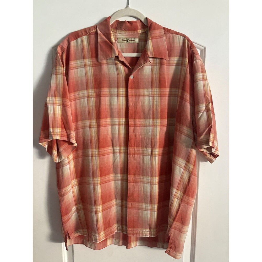 vintage Tommy Bahama, plaid shirt xl